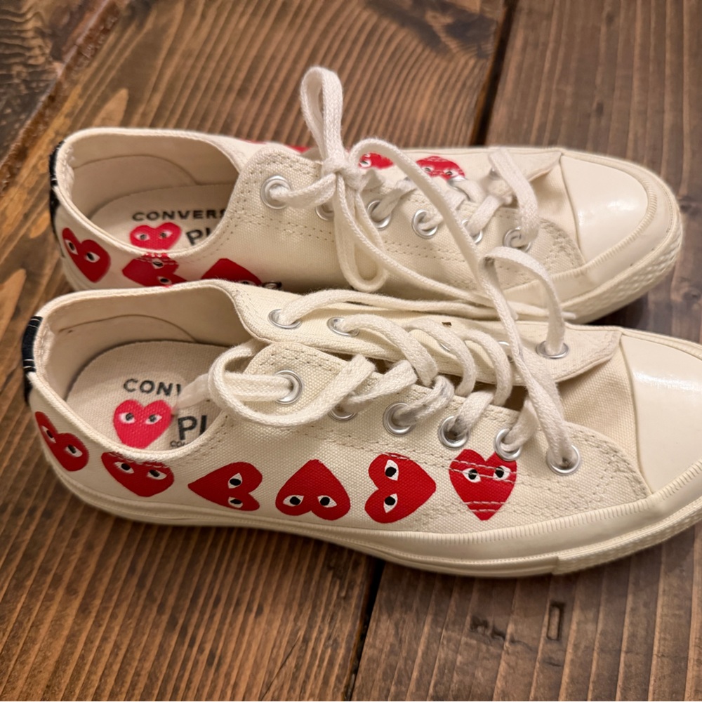 Converse Comme des Garçons Play x Chuck 70 Top Low Multi Heart Red Milk